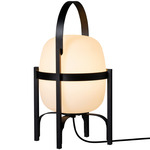 Cesta Outdoor Table / Floor Lamp - Black / White Opal