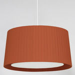 GT5 / GT6 Pendant - Textured White / Terracotta Raw Ribbon