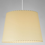 Sisisi Conicas GT1 Pendant - Textured White / Stitched Beige Parchment