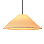 Sisisi Conicas Planas MT4 / MT5 Pendant - Textured White / Stitched Beige Parchment