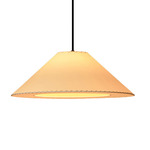 Sisisi Conicas Planas MT4 / MT5 Pendant - Textured White / Stitched Beige Parchment