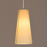 Sisisi Conicas Largas MT2 / GT4 Pendant - Textured White / Stitched Beige Parchment