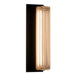 Estadio Singular Wall Sconce - Textured Black / Clear