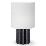 Levon Table Lamp - Dark Grey / White Linen