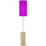 Tubis Floor Lamp - Maple Stained Veneer / Purple