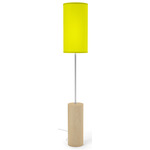 Tubis Floor Lamp - Maple Stained Veneer / Yellow