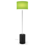 Stretch Floor Lamp - Ebony Stained Veneer / Green