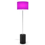 Stretch Floor Lamp - Ebony Stained Veneer / Purple