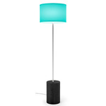 Stretch Floor Lamp - Ebony Stained Veneer / Turquoise