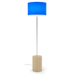 Stretch Floor Lamp - Maple Stained Veneer / Blue
