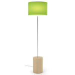 Stretch Floor Lamp - Maple Stained Veneer / Green