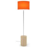 Stretch Floor Lamp - Maple Stained Veneer / Orange