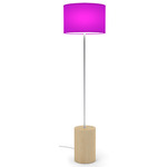 Stretch Floor Lamp - Maple Stained Veneer / Purple