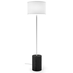 Slight Floor Lamp - Ebony Stained Veneer / White
