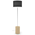 Slight Floor Lamp - Maple Stained Veneer / Black