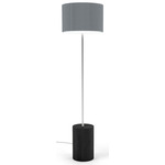 Riff Floor Lamp - Ebony Stained Veneer / Light Grey Plastic