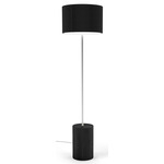 Riff Floor Lamp - Ebony Stained Veneer / Black Plastic