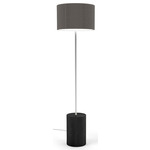 Riff Floor Lamp - Ebony Stained Veneer / Haze Plastic