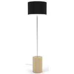 Riff Floor Lamp - Maple Stained Veneer / Dark Grey Plastic