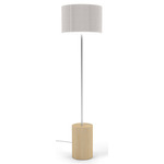 Riff Floor Lamp - Maple Stained Veneer / White Plastic