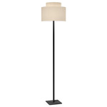 Venus Floor Lamp - Black / Felt Eggshell