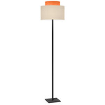 Venus Floor Lamp - Black / Felt Orange