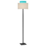 Venus Floor Lamp - Black / Felt Turquoise