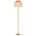 Venus Floor Lamp - Brass / Felt Orange