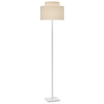 Venus Floor Lamp - White / Felt Eggshell