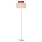 Venus Floor Lamp - White / Felt Fire Red