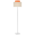Venus Floor Lamp - White / Felt Orange