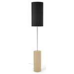Revin Floor Lamp - Maple Stained Veneer / Black