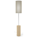 Revin Floor Lamp - Maple Stained Veneer / Tan