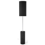 Revin Floor Lamp - Ebony Stained Veneer / Black