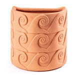 Magna Graecia Onde Wall Vase - Terracota