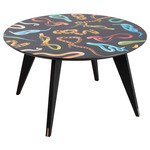 Snakes Round Dining Table - Black / Snakes