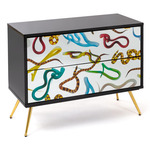 Snakes 2 Drawer Dresser - Black / Snakes