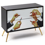 Lipsticks 2 Drawer Dresser - Black / Lipstick