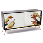 Lipsticks Sliding Doors Cabinet - Black / Lipstick