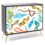 Snakes Chest of 3 Drawers - Black / Snakes