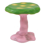 Amanita Fiberglass Stool - Pink / Green