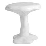 Amanita Fiberglass Stool - White / White