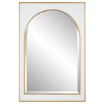 Crisanta Arch Mirror - White / Gold