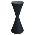 Time's Up Drink Table - Matte Black / Black Marble