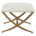 Expedition Small Bench - White / Rattan Brown