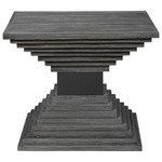 Andes Accent Table - Black Nickel / Light Grey