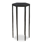 Aviary Accent Table - Black Marble / Satin Black
