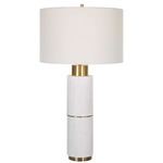 Ruse Table Lamp - Whitewash / White Linen