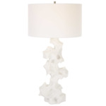 Remnant Table Lamp - White / White Linen