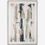 Placidity Abstract Art - Burnished Silver / Neutral Color Tones